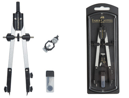 Compás Faber Castell ajuste rápido con adaptador universal